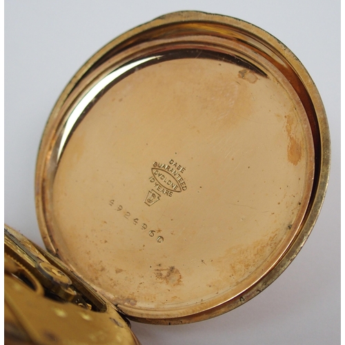 378 - An Elgin yellow-metal cased pocket watch