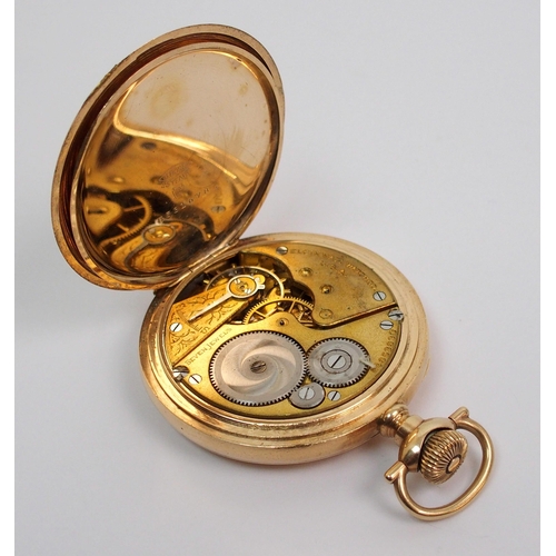 379 - An Elgin yellow-metal cased pocket watch