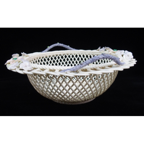 474 - A Belleek circular basket