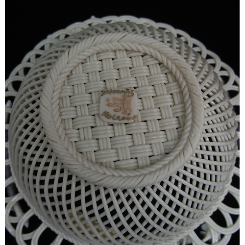 474 - A Belleek circular basket