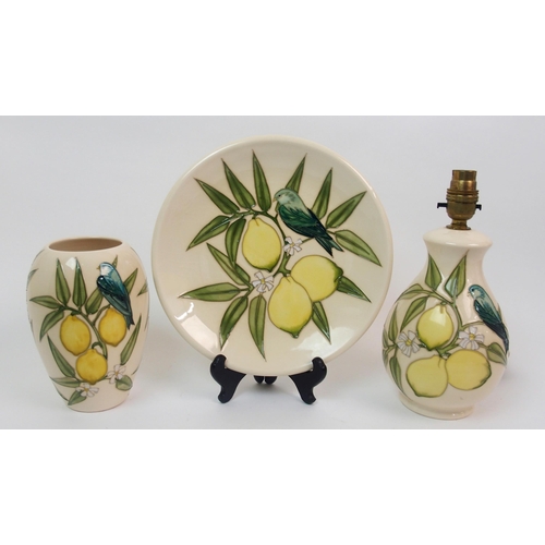 475 - A Moorcroft Lemon Tree pattern vase