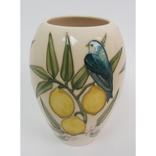 475 - A Moorcroft Lemon Tree pattern vase