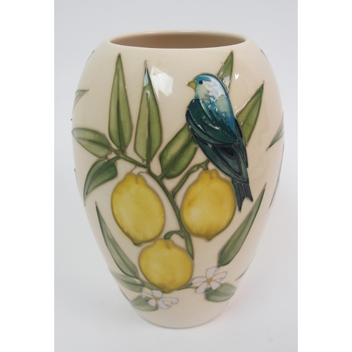 475 - A Moorcroft Lemon Tree pattern vase