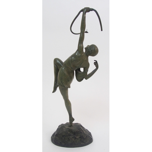 477 - Pierre Le Faguays (French  1892-1962) A bronze figure of Diana the Huntress