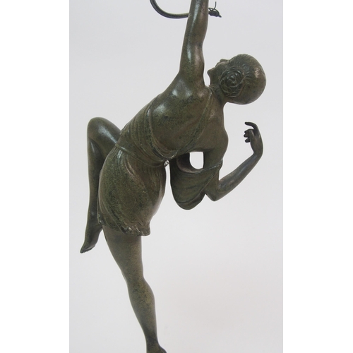 477 - Pierre Le Faguays (French  1892-1962) A bronze figure of Diana the Huntress