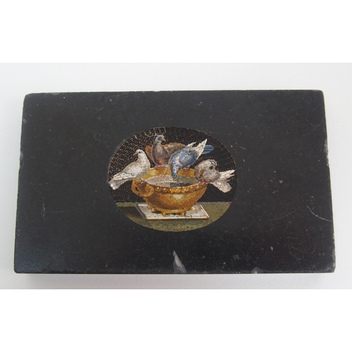 478 - An Italian Grand Tour micro mosaic paperweight