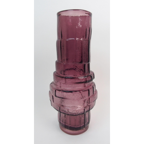 485 - A Geoffrey Baxter for Whitefriars textured range Hoop vase