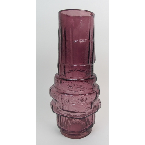 485 - A Geoffrey Baxter for Whitefriars textured range Hoop vase