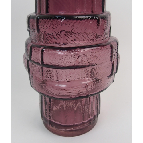 485 - A Geoffrey Baxter for Whitefriars textured range Hoop vase