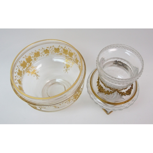 489 - A Continental Art Nouveau glass drinks set on tray