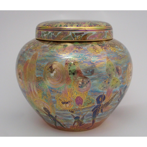 491 - A late 20th century Limited Edition Wedgwood Fairyland Lustre Malfrey pot