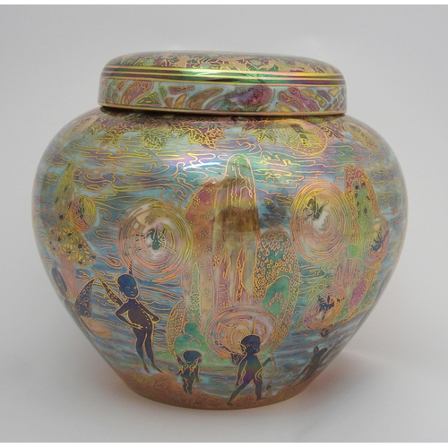 491 - A late 20th century Limited Edition Wedgwood Fairyland Lustre Malfrey pot