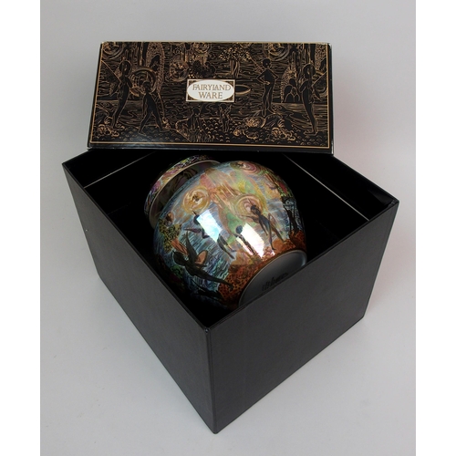 491 - A late 20th century Limited Edition Wedgwood Fairyland Lustre Malfrey pot