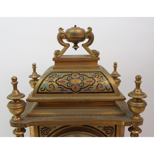 503 - A French gilt metal mantle clock