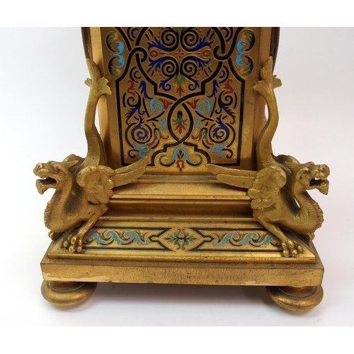 503 - A French gilt metal mantle clock