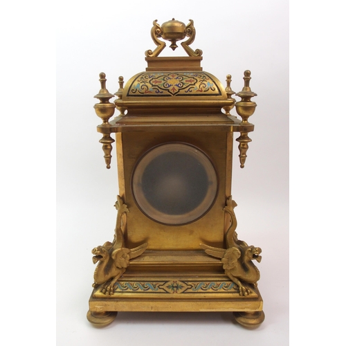 503 - A French gilt metal mantle clock