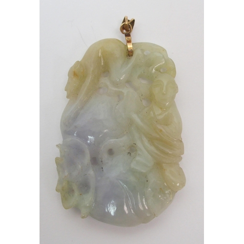 68 - A Chinese hardstone pendant