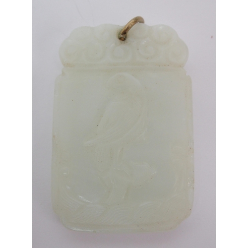 68 - A Chinese hardstone pendant