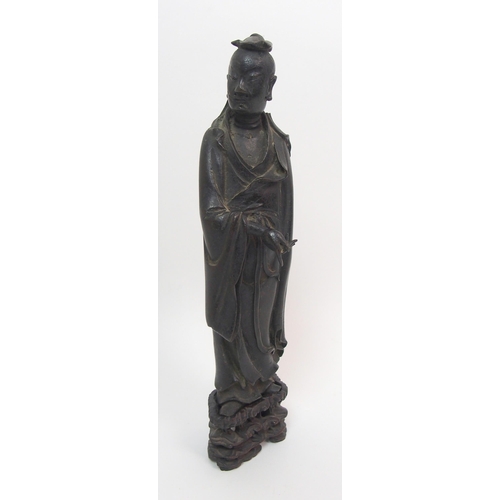 77 - A Chinese bronze figure of a Lohan