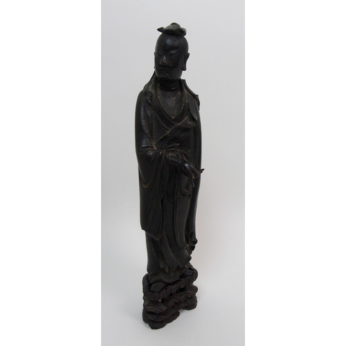 77 - A Chinese bronze figure of a Lohan