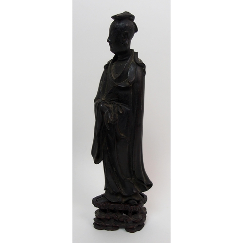 77 - A Chinese bronze figure of a Lohan