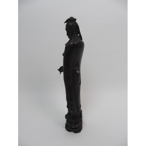 77 - A Chinese bronze figure of a Lohan