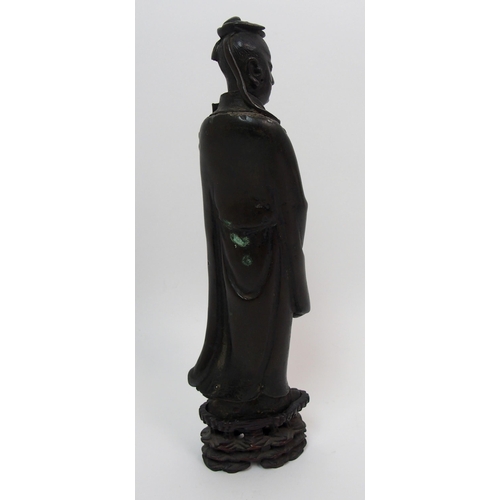 77 - A Chinese bronze figure of a Lohan