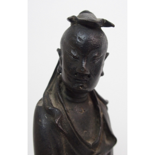 77 - A Chinese bronze figure of a Lohan