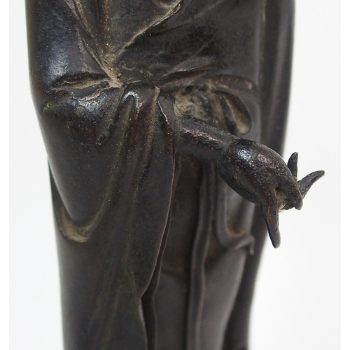 77 - A Chinese bronze figure of a Lohan