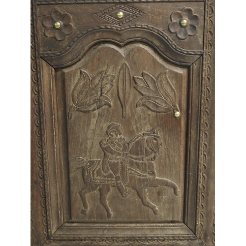 802 - A Continental staved and carved wood religious screen