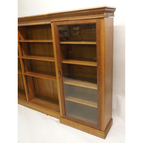 813 - *WITHDRAWN* An Edwardian oak breakfront display bookcase