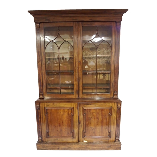 818 - A Victorian mahogany two door bookcase