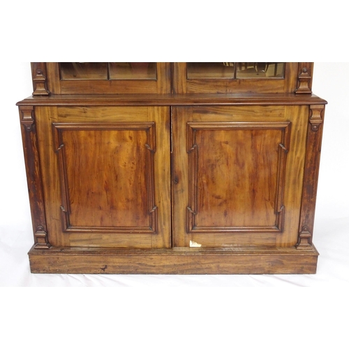 818 - A Victorian mahogany two door bookcase