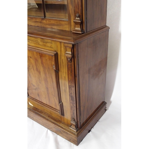 818 - A Victorian mahogany two door bookcase