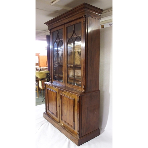 818 - A Victorian mahogany two door bookcase