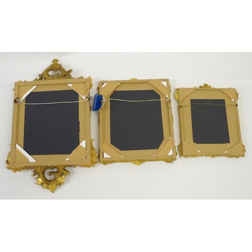 820 - A 19th Century giltwood and gesso rococo style wall mirror