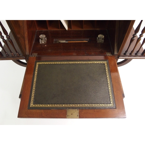 822 - An Edwardian mahogany and satinwood inlaid ladies writing desk