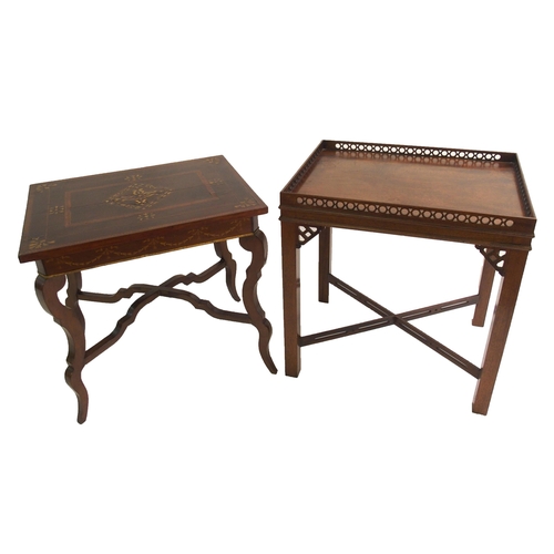 827 - A mahogany silver tea table