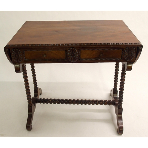 832 - A Continental mahogany and inlaid circular table