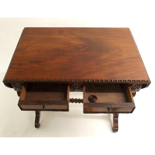 832 - A Continental mahogany and inlaid circular table