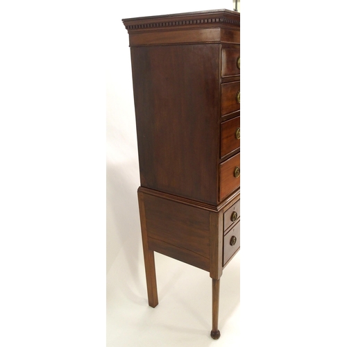 833 - A mahogany tallboy