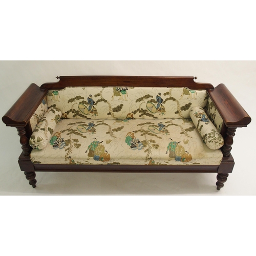 837 - A continental stained wood settee