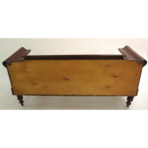 837 - A continental stained wood settee