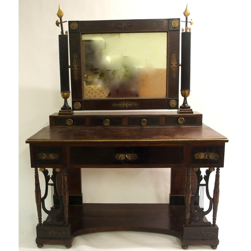 838 - An Empire ebonised dressing table