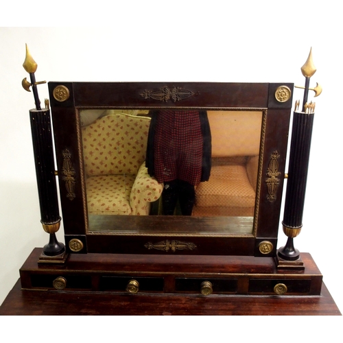 838 - An Empire ebonised dressing table