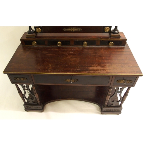 838 - An Empire ebonised dressing table