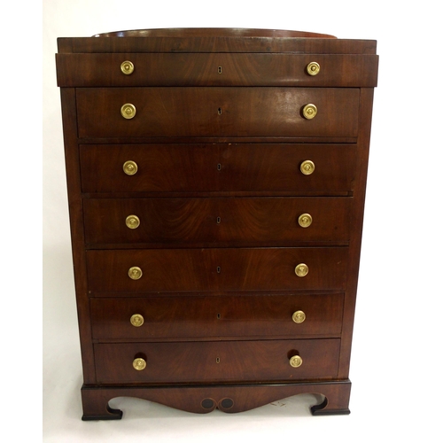 839 - A Biedermeier mahogany chest