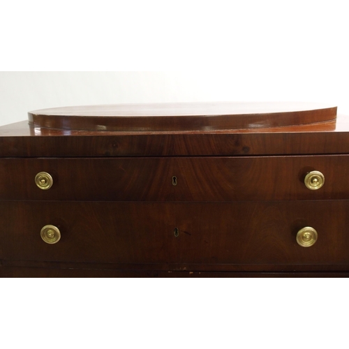 839 - A Biedermeier mahogany chest