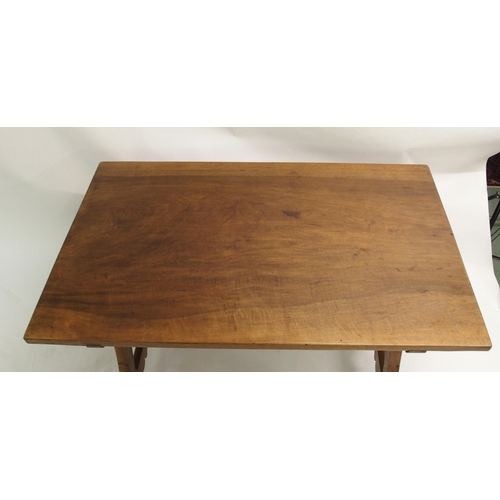 842 - A Spanish walnut trestle table