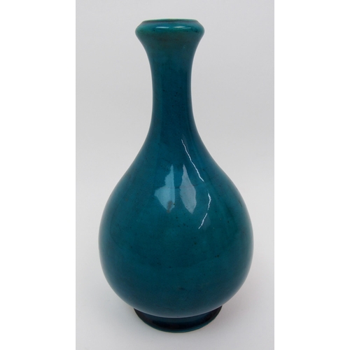 85 - A Chinese turquoise glazed bottle vase